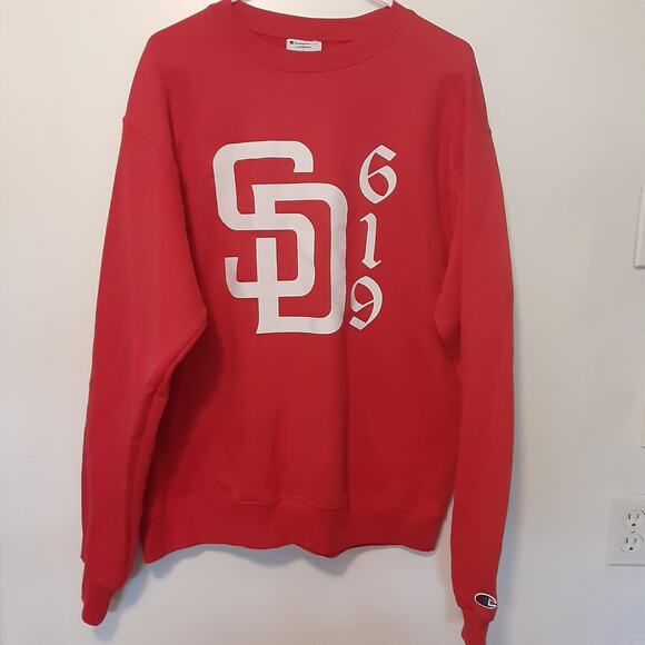 Champion Other - San Diego 619 Crewneck Sweatshirt Mens L Red Champion Eco